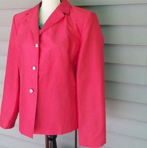 TALBOTS Women’s Pure Silk Coral Lined Blazer 12